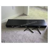 Modern black decorative wall shelf with drawers