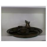 Vintage copper Oriental tea set