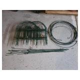 Assorted metal flower bed fencing