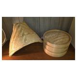 Bamboo Steamer Baskets 2 Tiers Lid