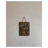 Decorative whitetail deer resin wall hanging