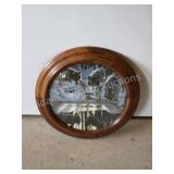 Decorative wolf theme wall clock, battery