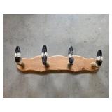 Custom made animal hoof wall mount coat rack with