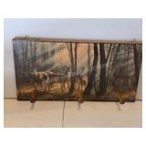 Whitetail deer wall mount coat rack