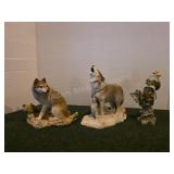 3 pcs resin wolf decor and collector beer stein