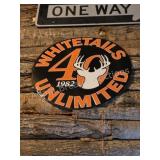 Whitetails Unlimited 40 Years 1982 Metal Sign