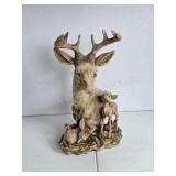 Decorative resin whitetail deer bust