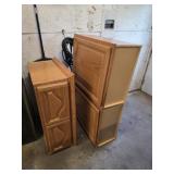 2 oak kitchen cabinets - two door overhead