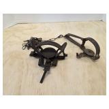 Two vintage foot traps