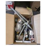 Box lot miscellaneous garage items, etc
