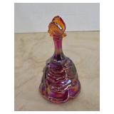 Vintage red Carnival Glass butterfly 6.5 in glass