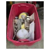 Box lot miscellaneous light fixtures, etc