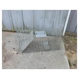 Large galvanized animal trap
