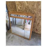 2 wood frame vanity wall cabinets