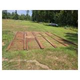 11 sections stained treated lumber railings