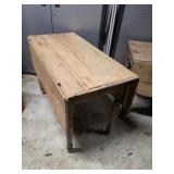 VINTAGE ANTIQUE SOLID WOOD DROP LEAF TABLE #2
