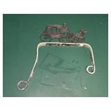VINTAGE CAST ALUMINUM CARRIAGE MAILBOX TOPPER