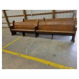 Vintage antique oak Church pew from the old Zion