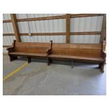 Vintage antique oak Church pew from the old Zion
