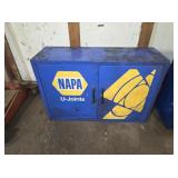 NAPA METAL WALL STORAGE CABINET W/ CONTENTS