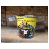 VINTAGE SMOKEY BEAR CLIP-ON METAL CAR ASHTRAY
