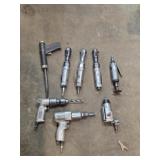 BOX LOT ASSORTED PNEUMATIC TOOLS