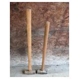 2 HARDWOOD HANDLE SLEDGEHAMMERS