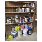 BOX LOT ASSORTED OILS, LUBRICANTS, ETC.