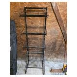 METAL 4-TIER WIRE MESH STORAGE RACK