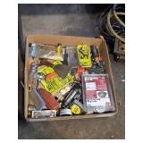 BOX LOT ASSORTED TOOLS, ETC.