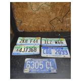 5 MICHIGAN LICENSE PLATES