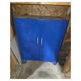 METAL SHOP STORAGE CABINET W/ CONTENTS