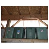 4 RUBBERMAID ROUGHNECK 18 GAL STORAGE TOTES