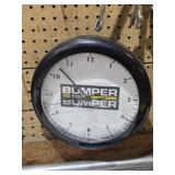 BUMPER TO BUMPER WALL CLOCK, BATTERY OPERATED