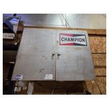 VINTAGE METAL WALL STORAGE CABINET W/ CABINETS