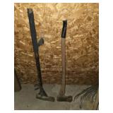 HEAVY DUTY STEEL SPLITTING MAUL & WOOD HANDLE