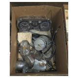 BOX LOT ASSORTED VINTAGE AUTOMOBILE PARTS