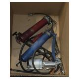 BOX LOT ASSORTED GREASE GUNS