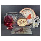 Trays, Candlestick, Vase, Decorative Birdhouse