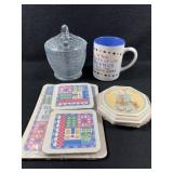 Candy Jar, Coasters, Friendship Mug