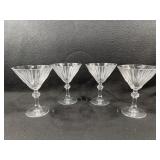 Clear Diamond 6.75oz Martini Glasses