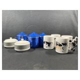 Cow Mugs, Enamel Cups, McNicol China Jars