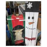 Wooden Snowman, Porcelain Angel