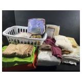 Large lot of curtains, and blankets