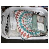 Basket with Blankets, Rugs