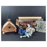 Rain Gauge, Birdhouse, Wind Chime