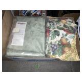 Box of Curtains, Hot Pads, Sheets, etc