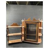 Wall Curio Cabinet, Knickknack Shelf