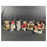 Songbird and Owl Figurines, Lenox Crystal
