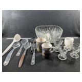 Punch Bowl, Cups, Cup Hooks, Ladles